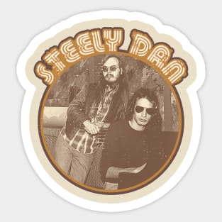 Retro Sepia Steely Dan Sticker